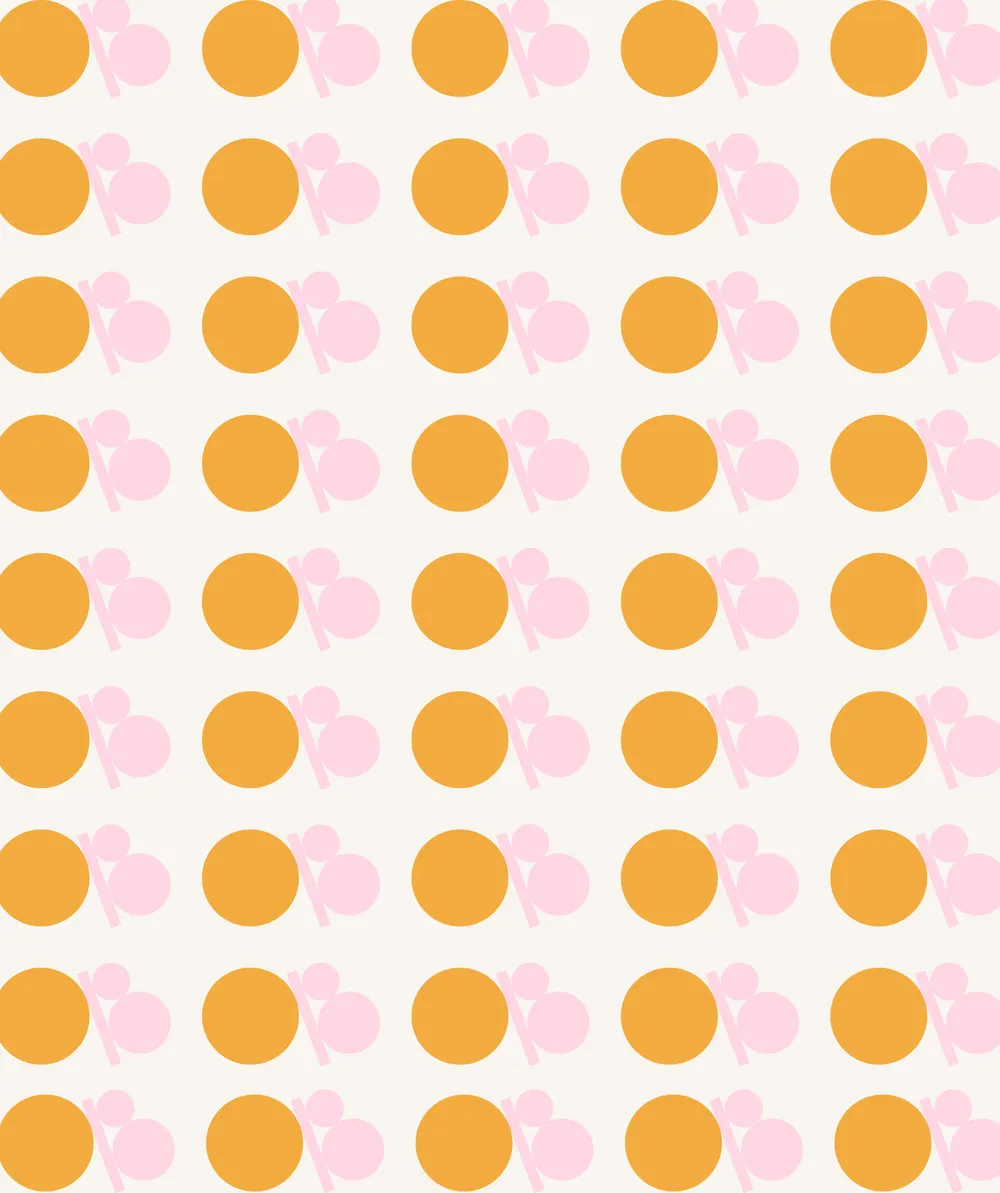 Omi Bakery tissue paper patterned with orange and pink logo marks.